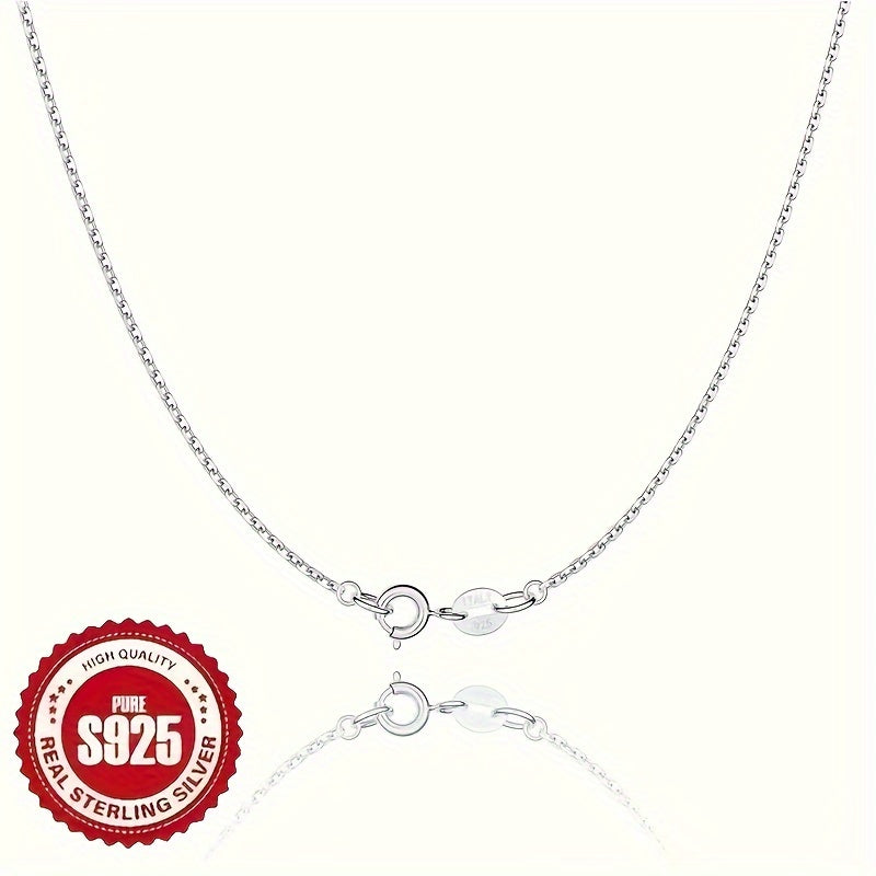 Collar de cadena tipo cable de plata de ley 925 de 1,2 mm con cierre de reasa mejorado
