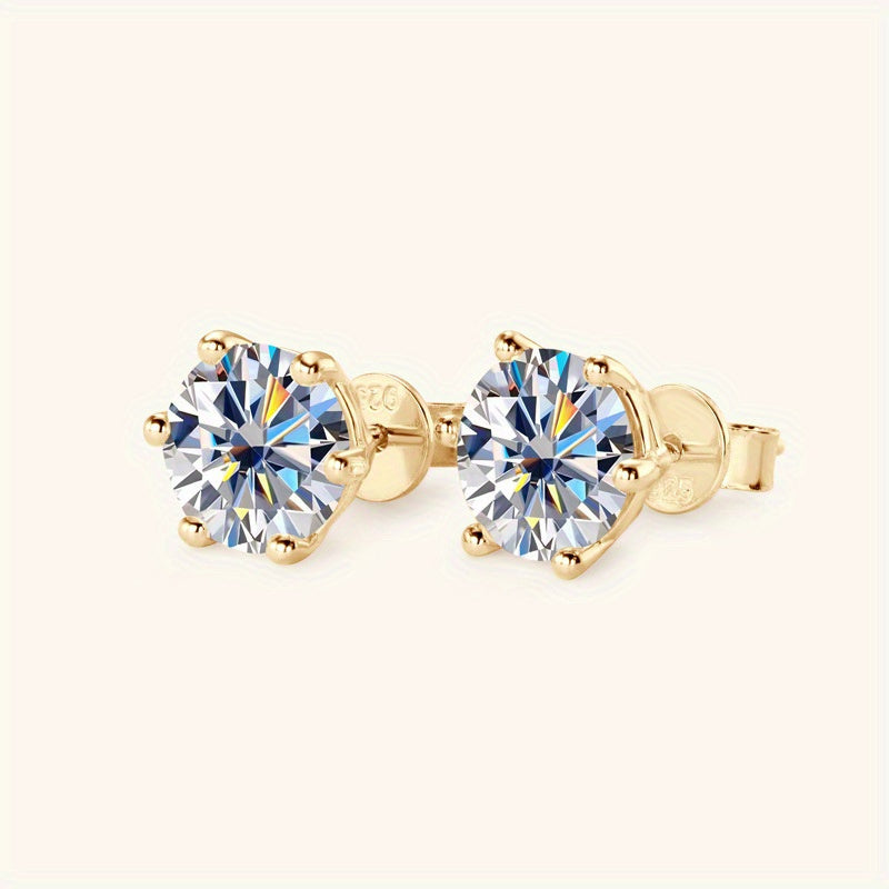 Pendientes de moissanita Radiant Elegance