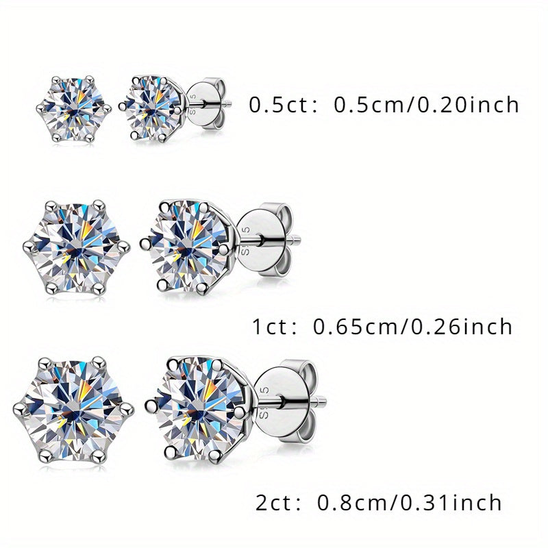 Pendientes de moissanita Radiant Elegance