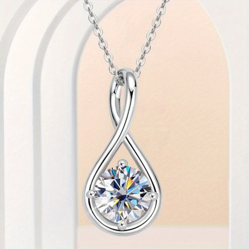 2 Carat Moissanite Teardrop Necklace – Angel’s Tear Pendant