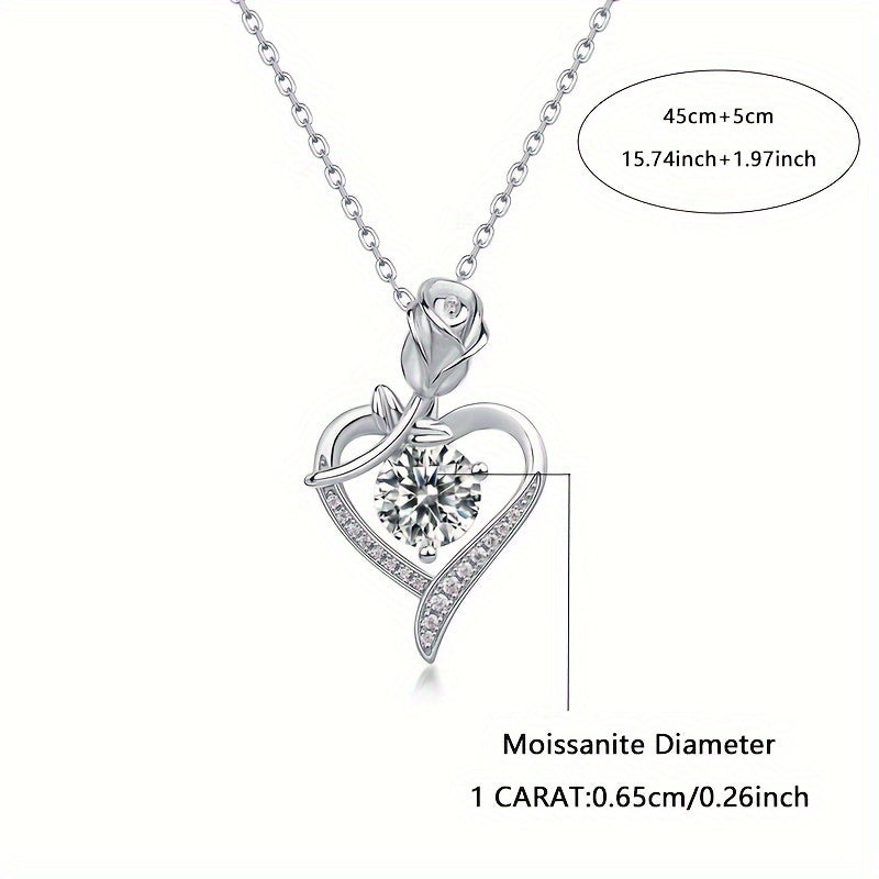 Colgante de moissanita de amor eterno