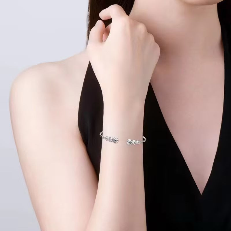 Morganita Elegancia: Pulsera de plata de ley 925