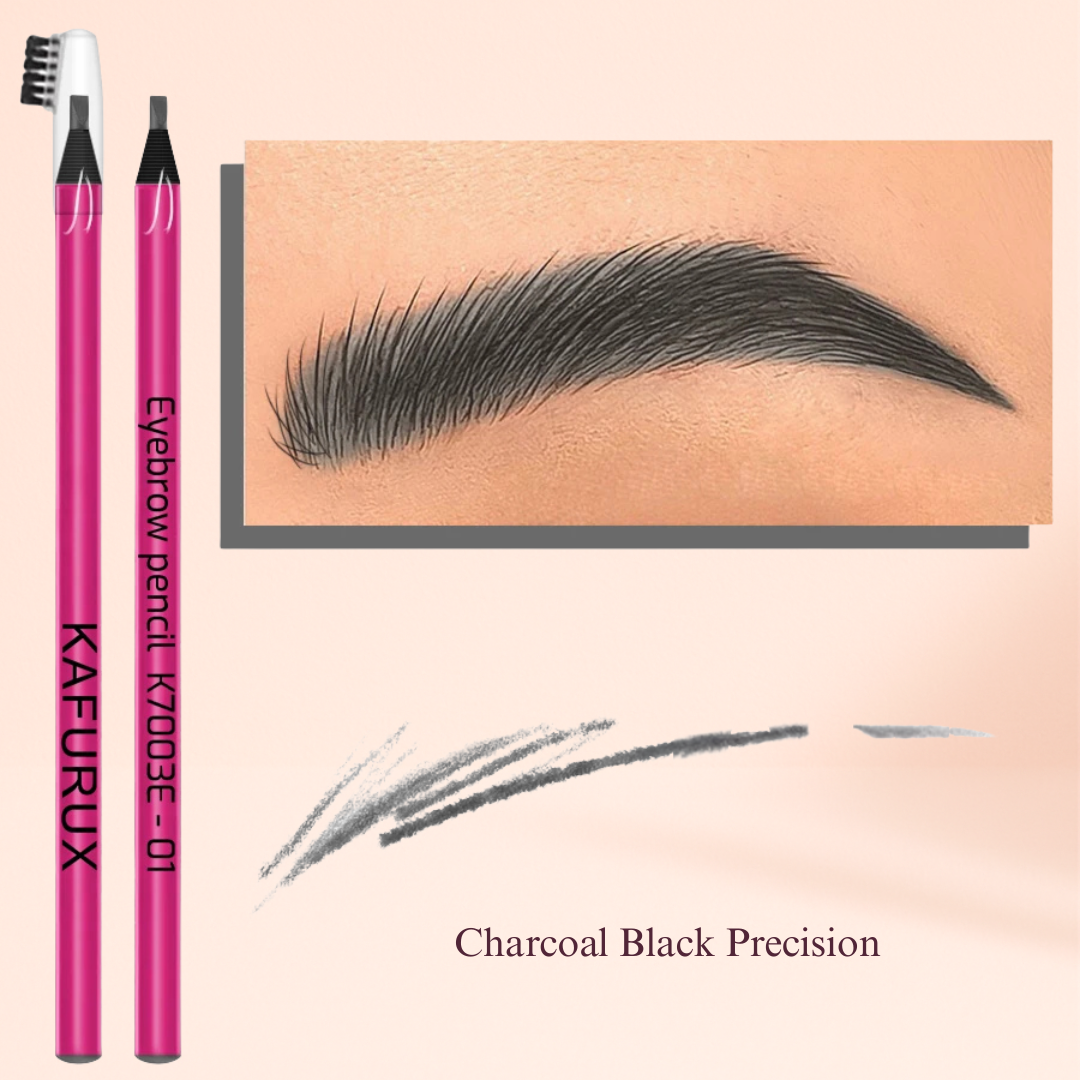 KAFURUX Ultra-Fine Tear-Off Eyebrow Pencil – Sweat-Proof & Smudge-Proof Brow Pencil with Brush (8 Shade Variants)