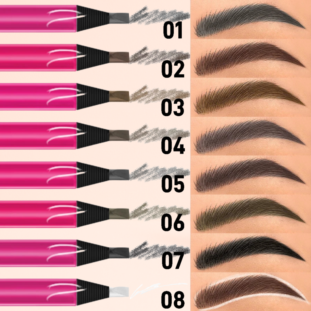 KAFURUX Ultra-Fine Tear-Off Eyebrow Pencil – Sweat-Proof & Smudge-Proof Brow Pencil with Brush (8 Shade Variants)