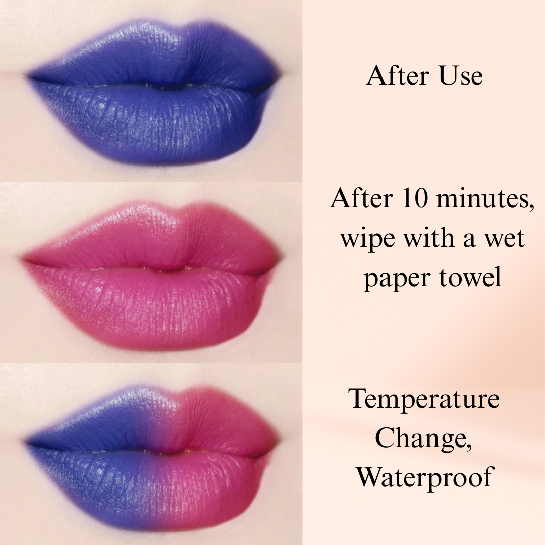 KAFURUX Temperature Color Changing Rose Lipstick – Waterproof Mood Tint Lip Gloss for Women