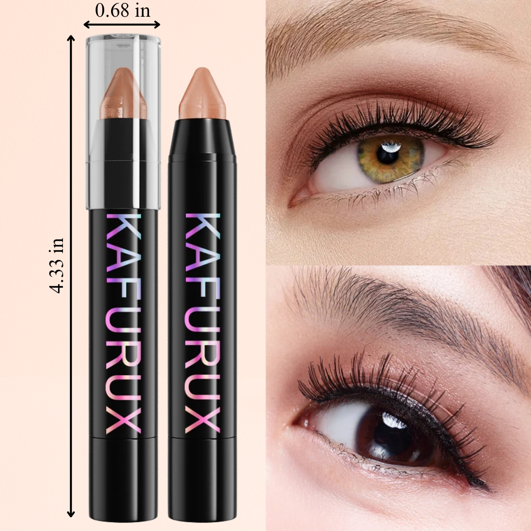 KAFURUX Pearly Glitter Matte Eyeshadow Stick – Natural Highlighter Pen in 6 Neutral & Shimmer Shades (1 pc)
