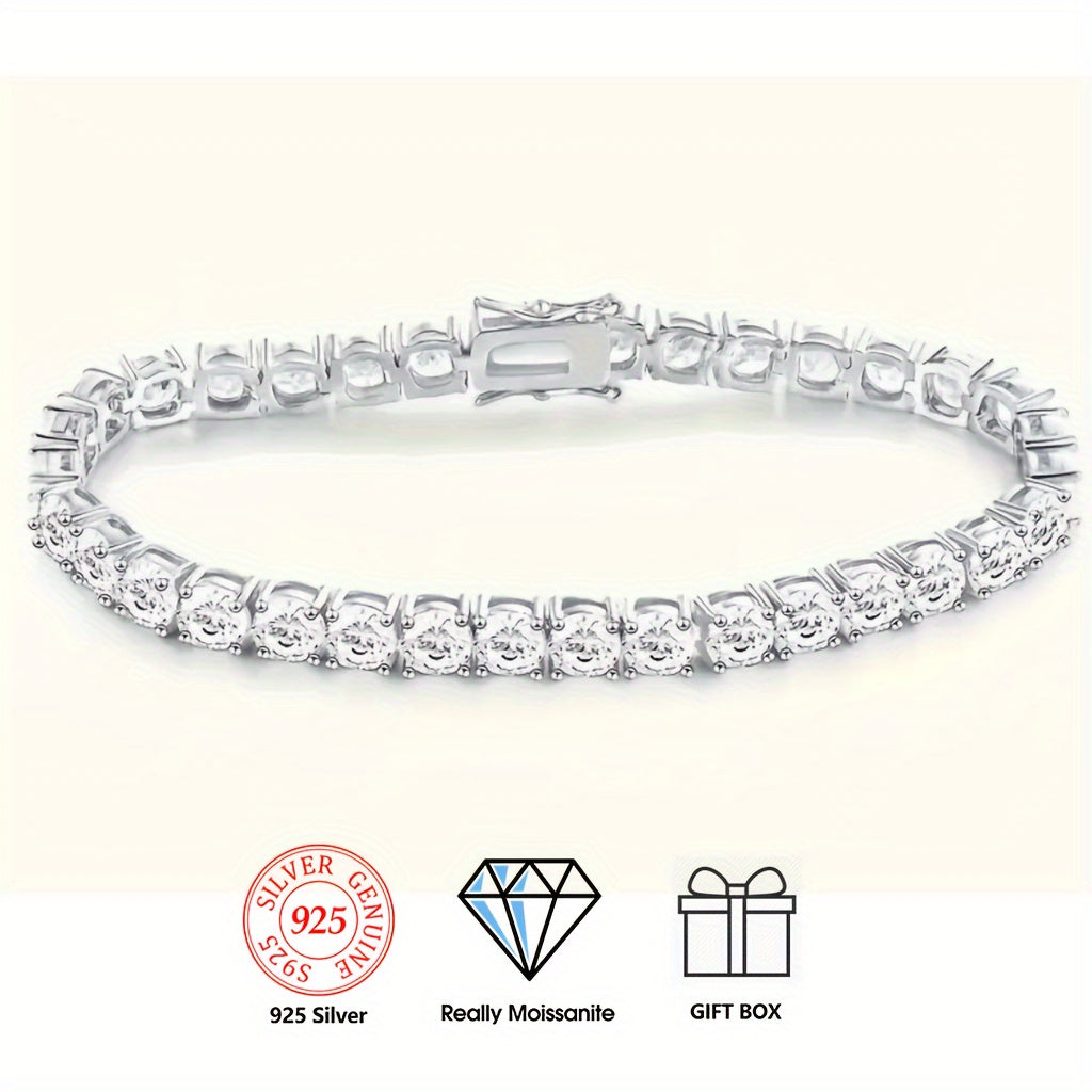Pulsera de tenis de moissanita Eternal Brilliance