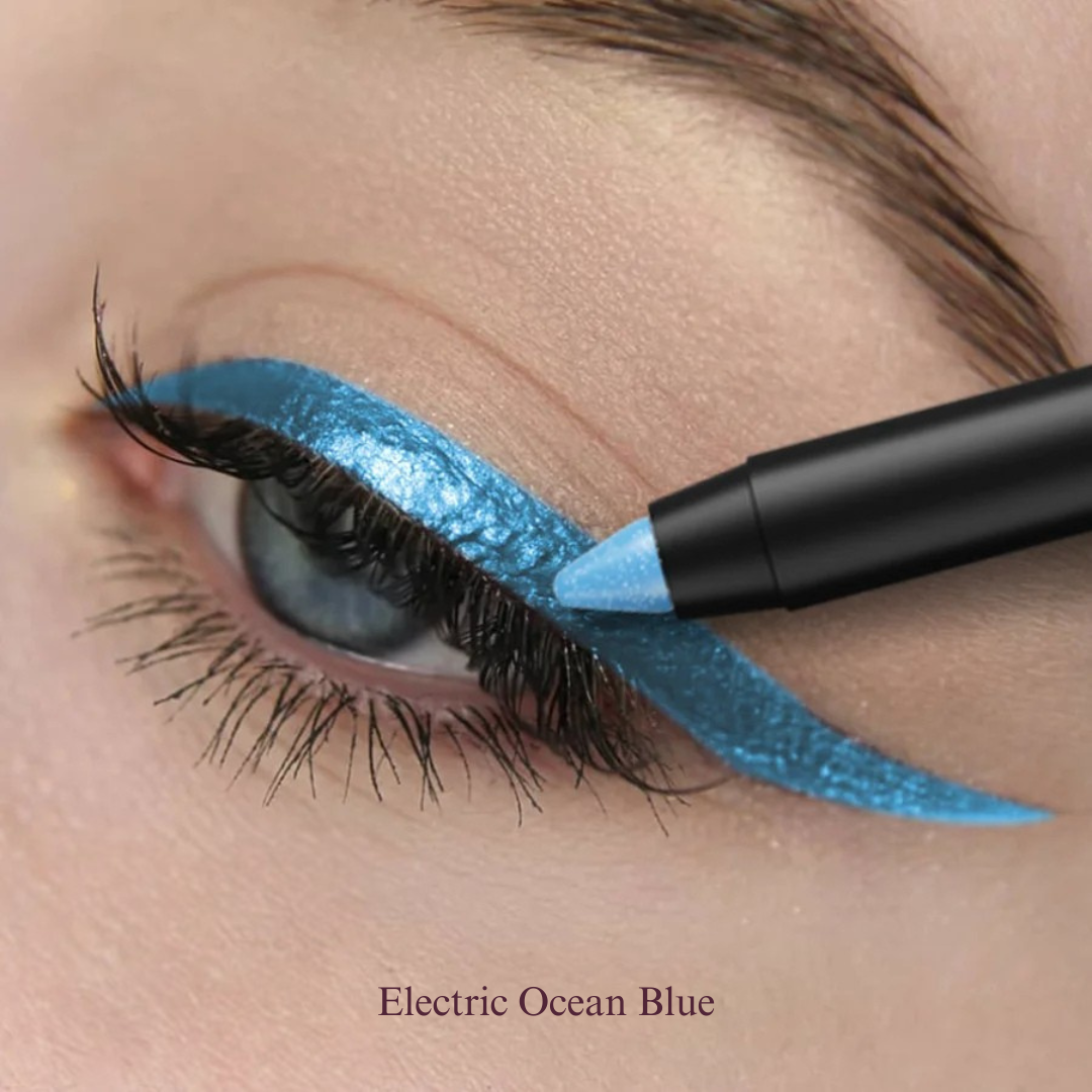 KAFURUX High‑Pigment Waterproof Eyeliner Pen – Pearly & Metallic Smokey in 10 Vibrant Shades (1 pc) - KAFURUX Electric