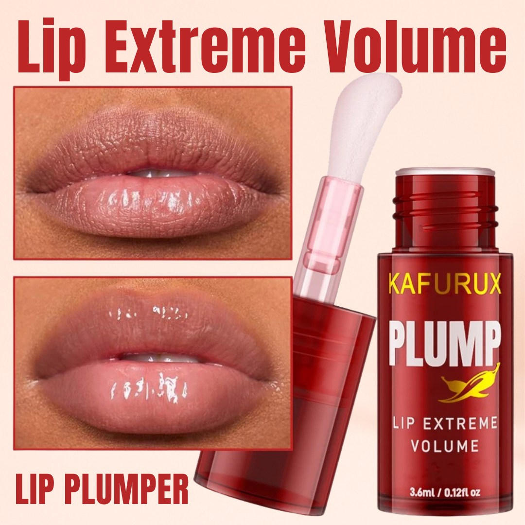 KAFURUX Chili Lip Plumper Oil – Instant Volumizing Gloss Serum for Fuller Lips Long Lasting Moisture & Shine