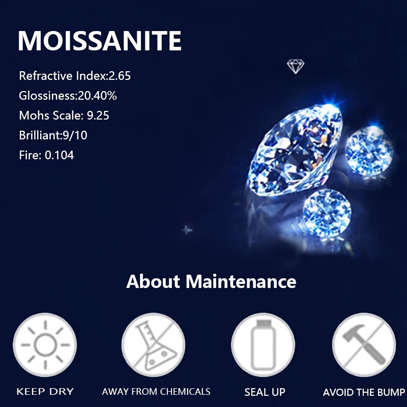Colgante de moissanita con resplandor estelar