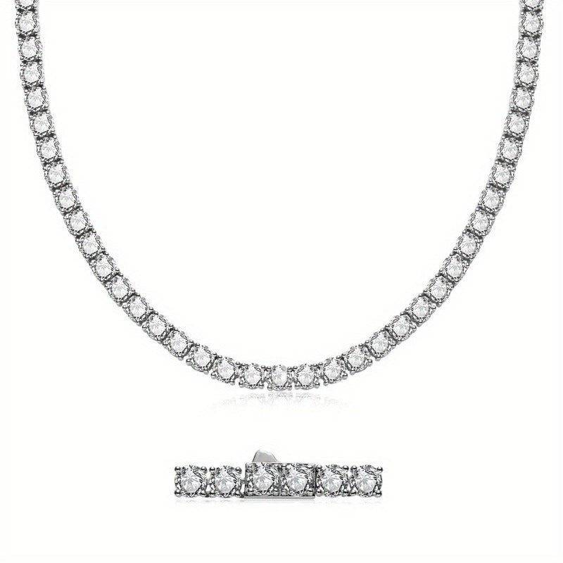 Collar de tenis de moissanita Radiant Allure