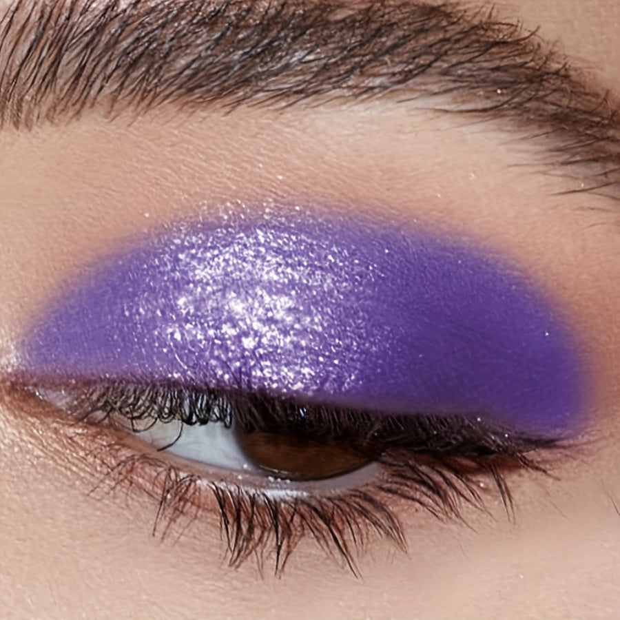 Kaifurx Sparkling Purple Eyeshadow Pencil – Non-Greasy, Pearlescent Glitter Finish, Metallic Tube with Precision Applicator for Dramatic Eye Makeup
