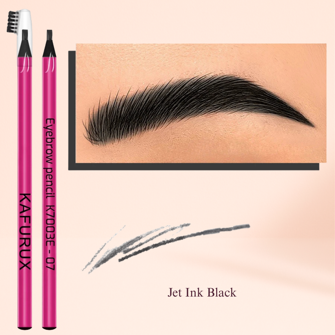 KAFURUX Ultra-Fine Tear-Off Eyebrow Pencil – Sweat-Proof & Smudge-Proof Brow Pencil with Brush (8 Shade Variants)