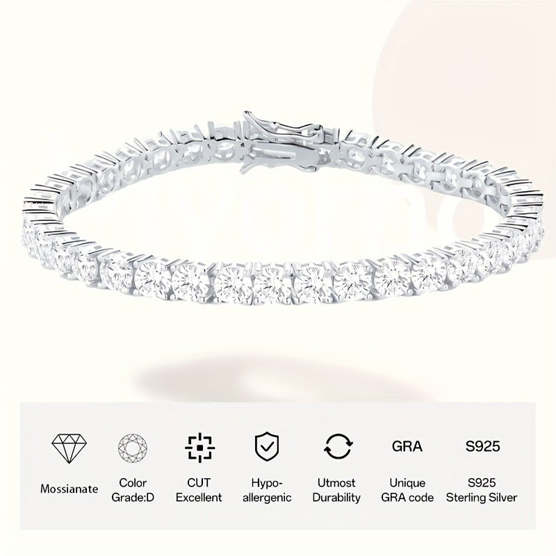 Pulsera de tenis de moissanita Eternal Brilliance