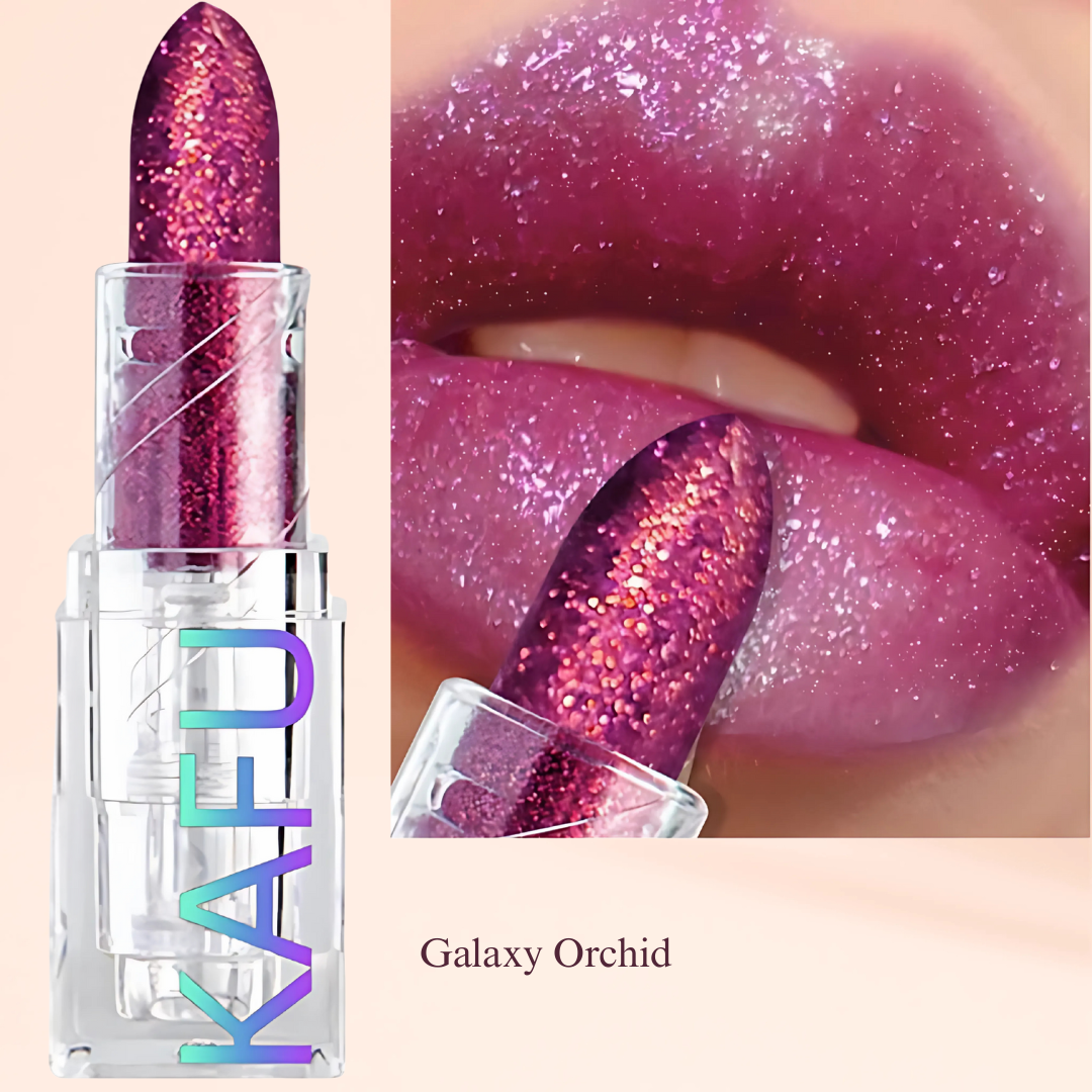 KAFURUX Glitter Diamond Lipstick – Long Lasting Waterproof Shimmer Lip Tint in Bold Red Rose & Multicolor Shades