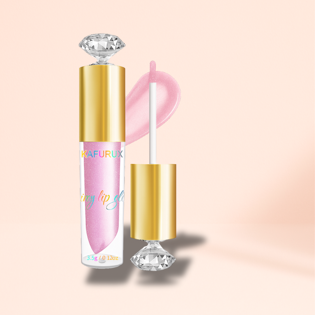 KAFURUX 1pc Diamond Shimmer Glitter Lip Gloss – Moisturizing Liquid Lip Gloss in 9 Pearl and Glitter Shades