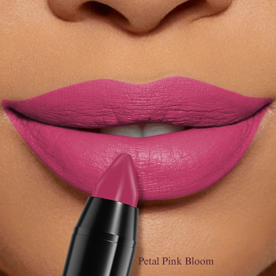 KAFURUX Velvet Matte Lipstick Pencil – Waterproof Long-Lasting Lip Tint in 15 Red Pink & Brown Shades (1 pc) - KAFURUX