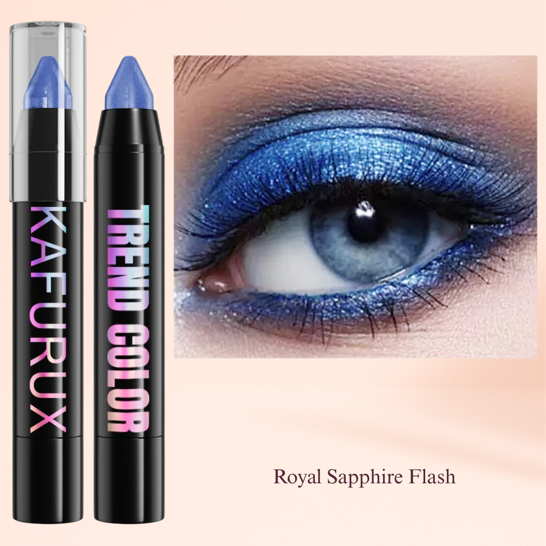 KAFURUX Metallic Glitter Eyeshadow Pen – Waterproof Highlighter Pencil in 19 Smoky & Green Shades (1pc) - Royal