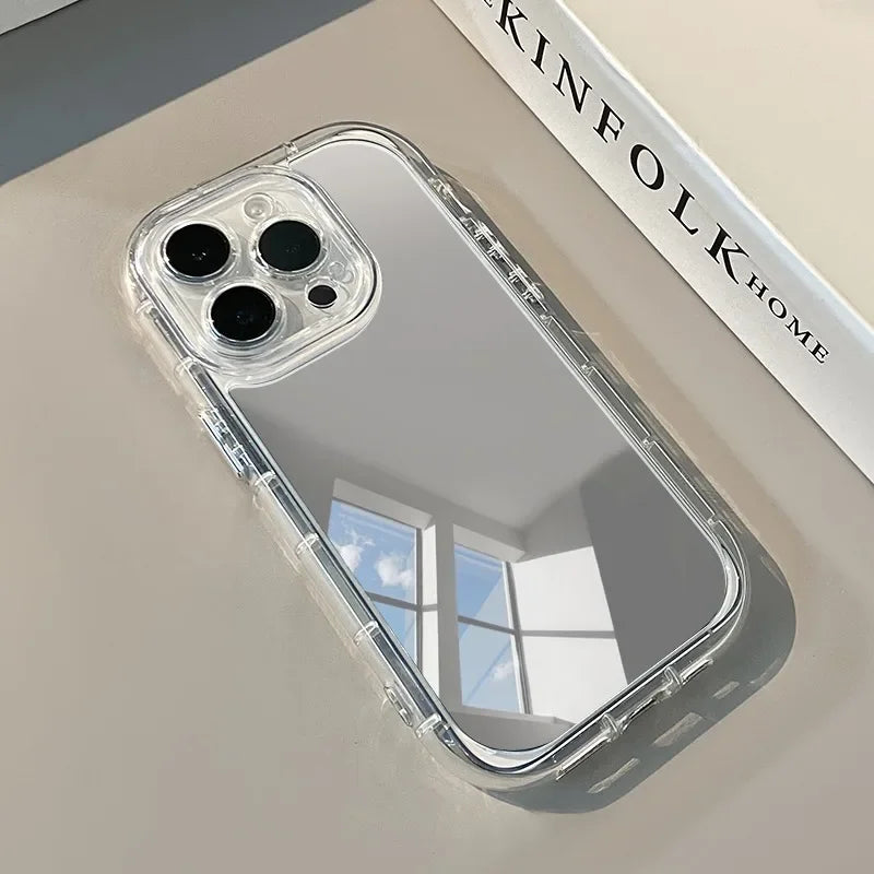 Funda delgada con espejo reflectante para iPhone