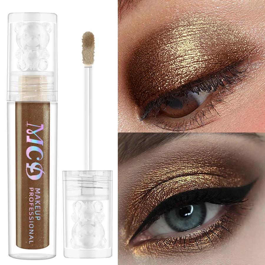 1pc Pearlescent Eyeshadow Pencil Stick Brown Eye Shadow Pen Makeup Glitter Shimmer 1pc Eye Pen Cosmetics Waterproof without Smu