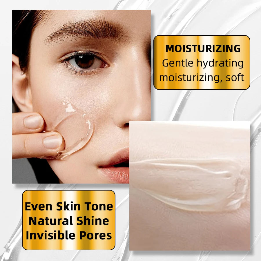 1PC Base Transparent Gel Makeup Primer Moisturizing Isolation Cream Invisible Pores Smooth Facial Base Use Before Foundation