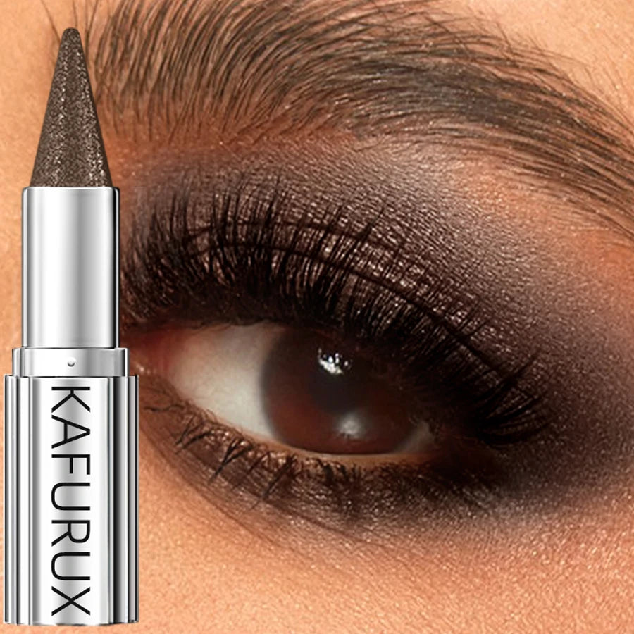 KAFURUX Waterproof Brown Eyeshadow Stick – High‑Pigment Shimmer & Glitter Eye Pencil (1 pc)
