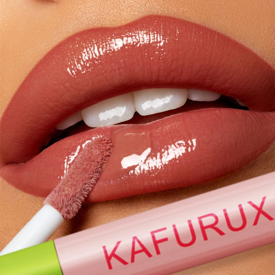 KAFURUX Sexy Red Lip Plump Serum Gloss – Volumizing Essential Oil Long‑Lasting Lip Stain