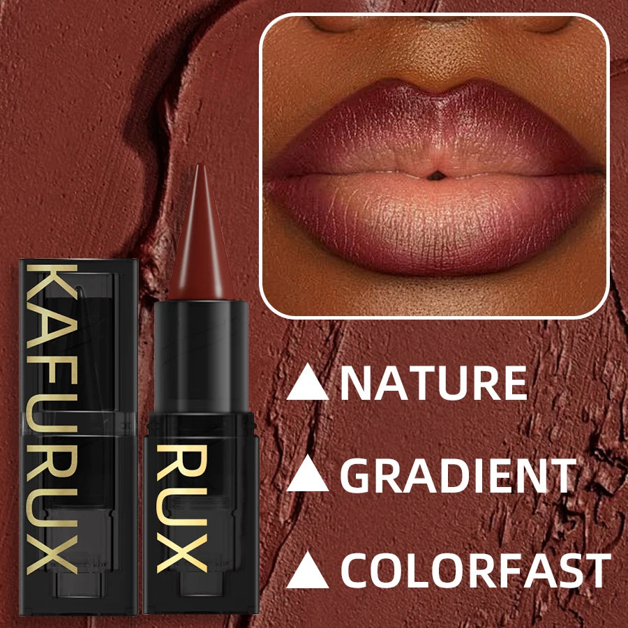 KAFURUX Nude Brown Waterproof Matte Lip Liner Pen – Smooth Long-Lasting Lip Tint