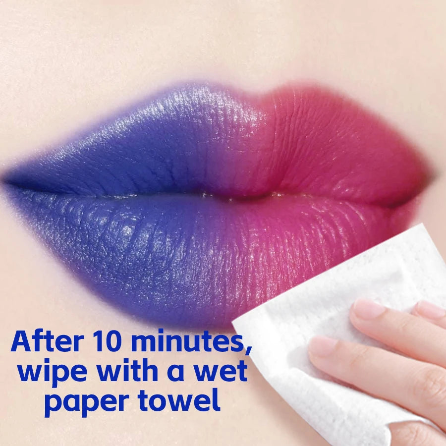 1pc temperature color change rose lipstick waterproof female makeup sexy lip tint lip gloss cosmetics gifts profession lipstick