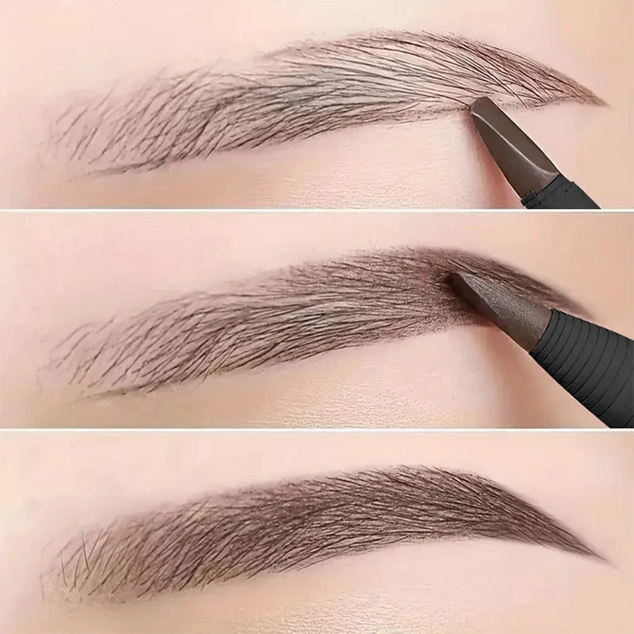 KAFURUX Ultra-Fine Tear-Off Eyebrow Pencil – Sweat-Proof & Smudge-Proof Brow Pencil with Brush (8 Shade Variants)