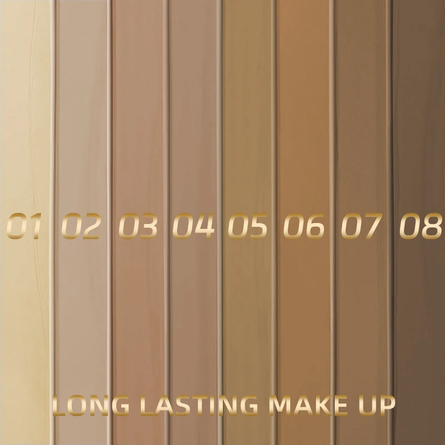 KAFURUX Oil Control Foundation Cream – Waterproof Full Coverage BB Matte Liquid Concealer in 8 Natural Skin Tone Shades
