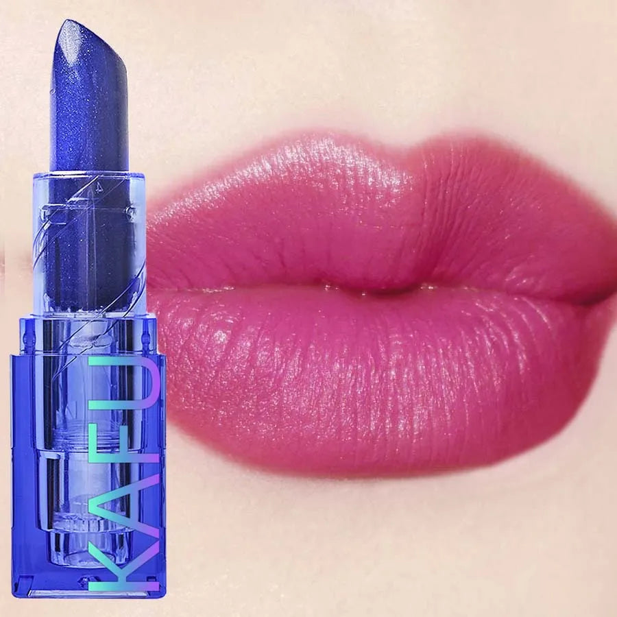 1pc temperature color change rose lipstick waterproof female makeup sexy lip tint lip gloss cosmetics gifts profession lipstick