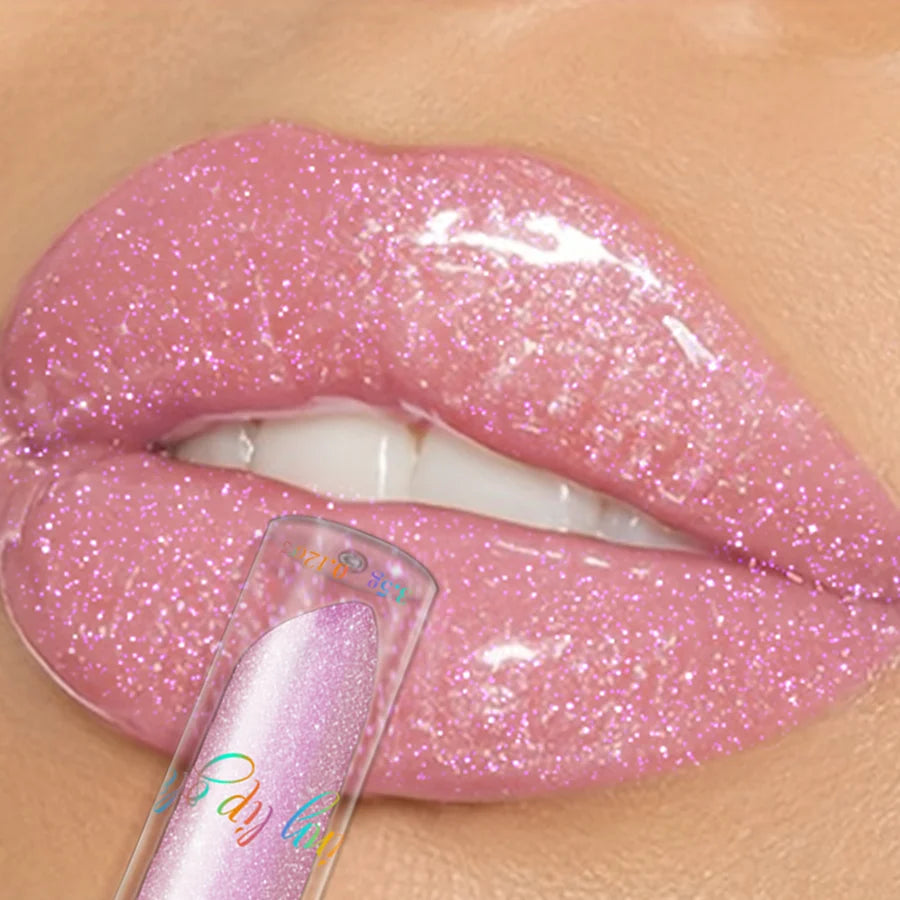 KAFURUX Moisturizing Diamond Shimmer Lip Gloss – Sparkling Pearl-Glam Liquid Lipstick in 9 Glitter Shades (1 pc)