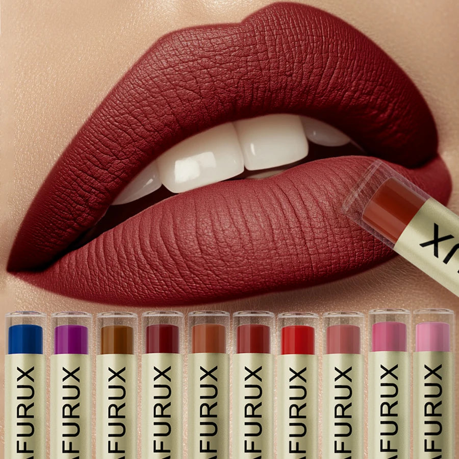 20 colors sexy long lasting velvet matte lip gloss liquid lipstick lip makeup red pink brown nonstick cup waterproof lip glaze