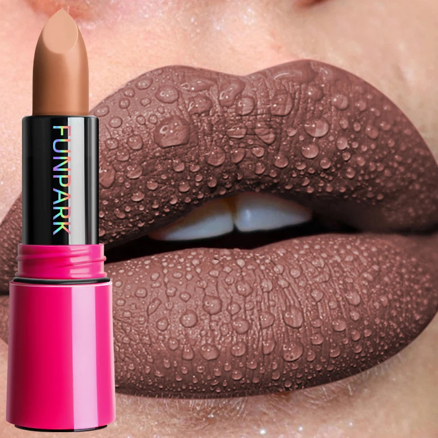 25-Color Matte Lipstick Waterproof Long Lasting Velvet Finish Lip Tint Smooth Matte Lip Color Smudge-proof Lip Liner Lip Makeup