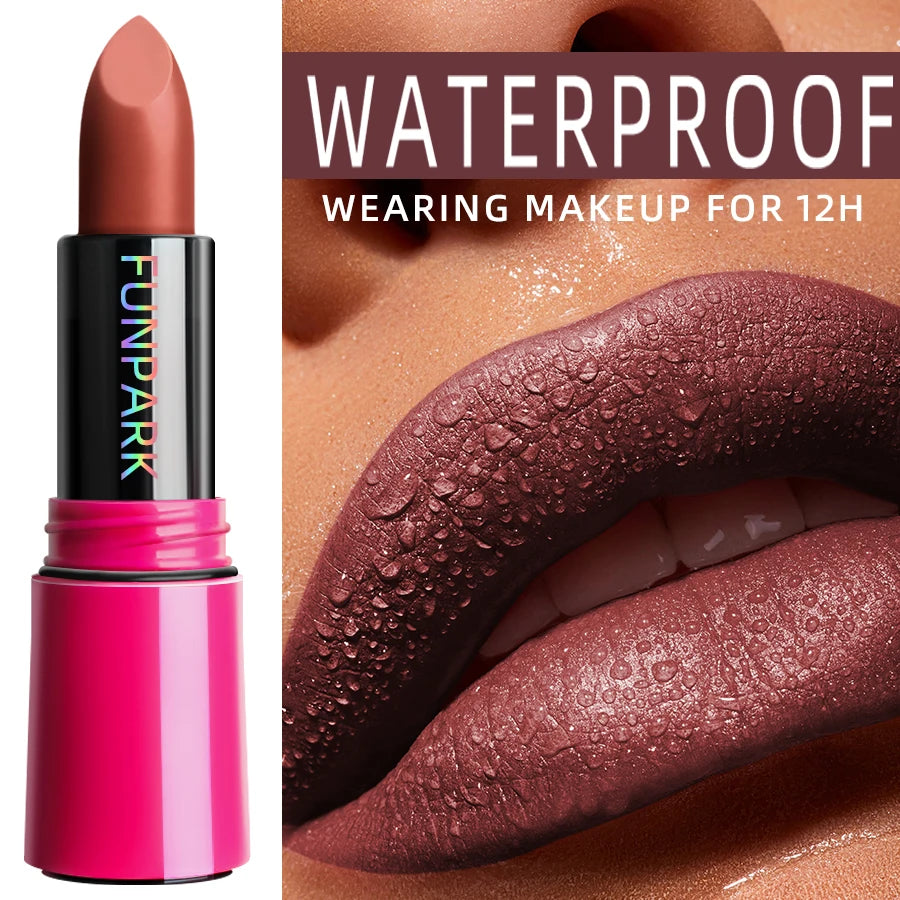 25-Color Matte Lipstick Waterproof Long Lasting Velvet Finish Lip Tint Smooth Matte Lip Color Smudge-proof Lip Liner Lip Makeup