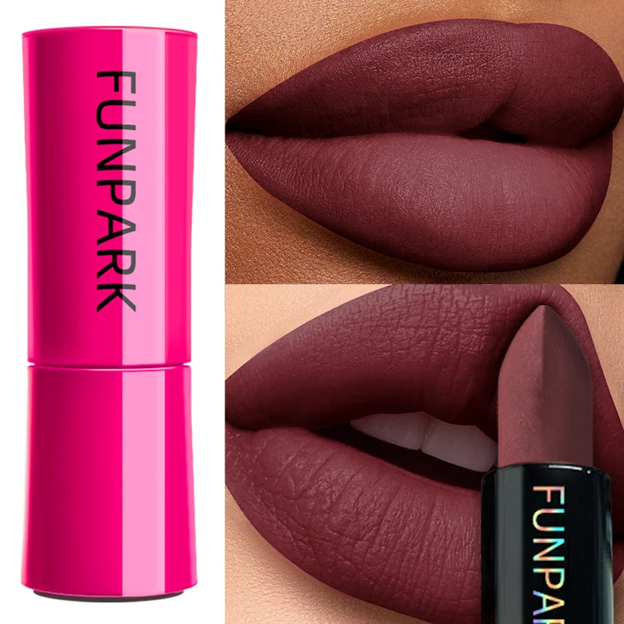25-Color Matte Lipstick Waterproof Long Lasting Velvet Finish Lip Tint Smooth Matte Lip Color Smudge-proof Lip Liner Lip Makeup