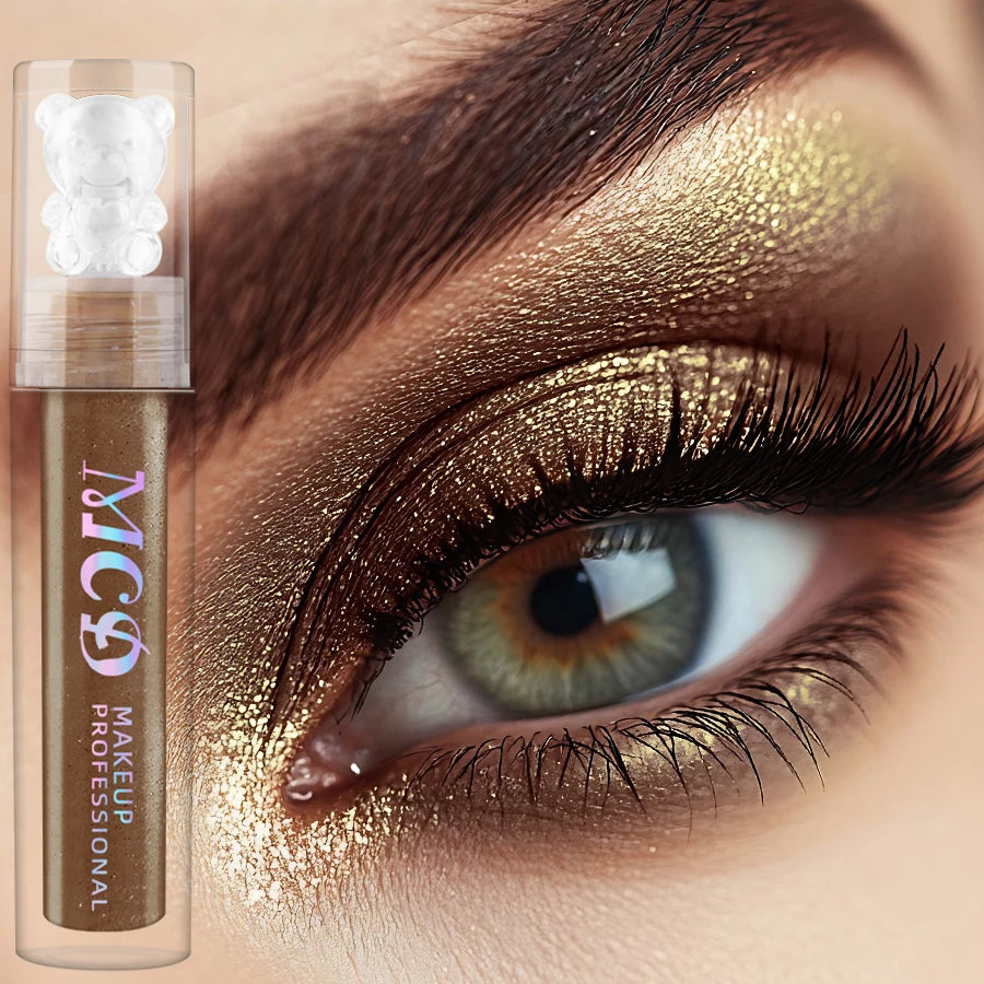 1pc Pearlescent Eyeshadow Pencil Stick Brown Eye Shadow Pen Makeup Glitter Shimmer 1pc Eye Pen Cosmetics Waterproof without Smu