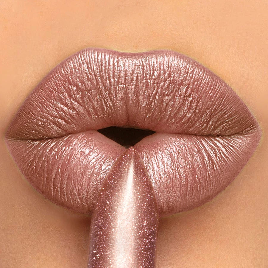 16 colors Bold& Intense Glitter Shiny Metallic Lipstick Pearlescent Lip Tint, Long lasting Lip Makeup Gifts for Women Cosmetics