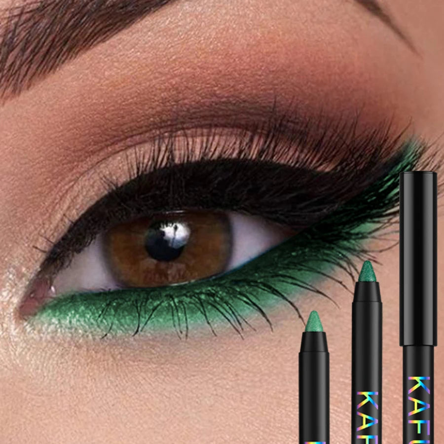 KAFURUX High‑Pigment Waterproof Eyeliner Pen – Pearly & Metallic Smokey in 10 Vibrant Shades (1 pc)