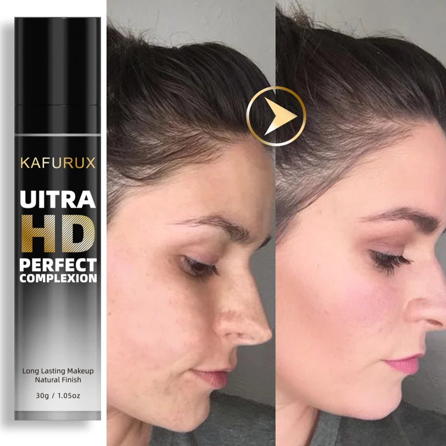 KAFURUX Oil Control Foundation Cream – Waterproof Full Coverage BB Matte Liquid Concealer in 8 Natural Skin Tone Shades
