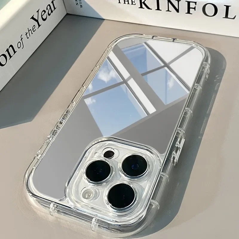 Funda delgada con espejo reflectante para iPhone