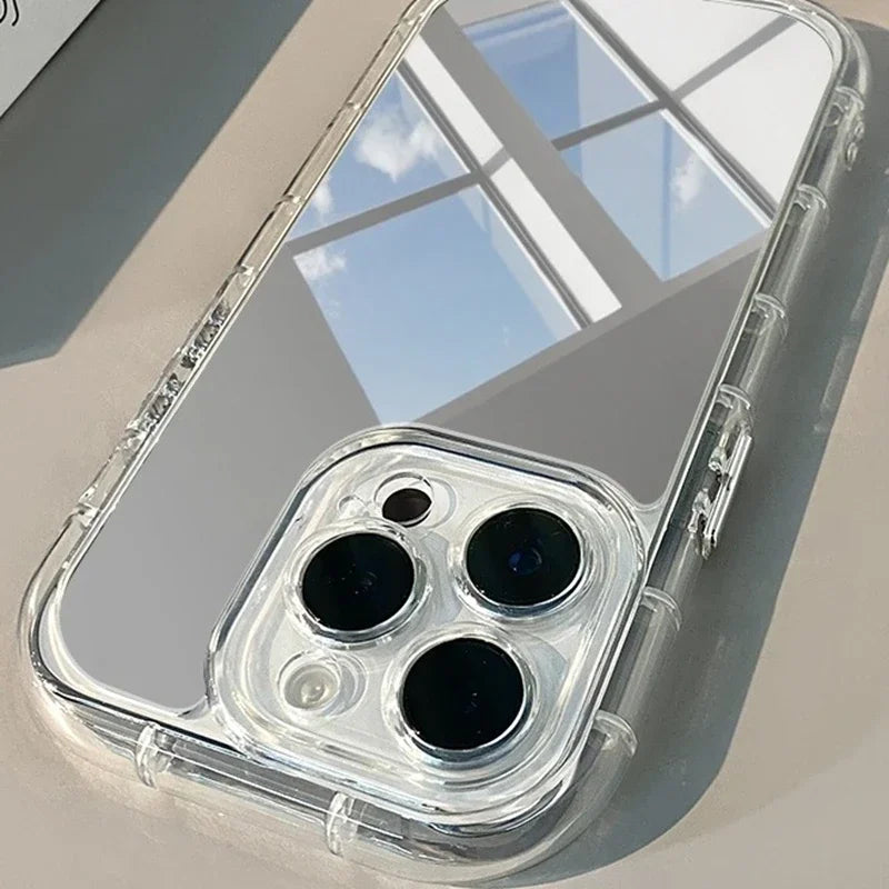 Funda delgada con espejo reflectante para iPhone
