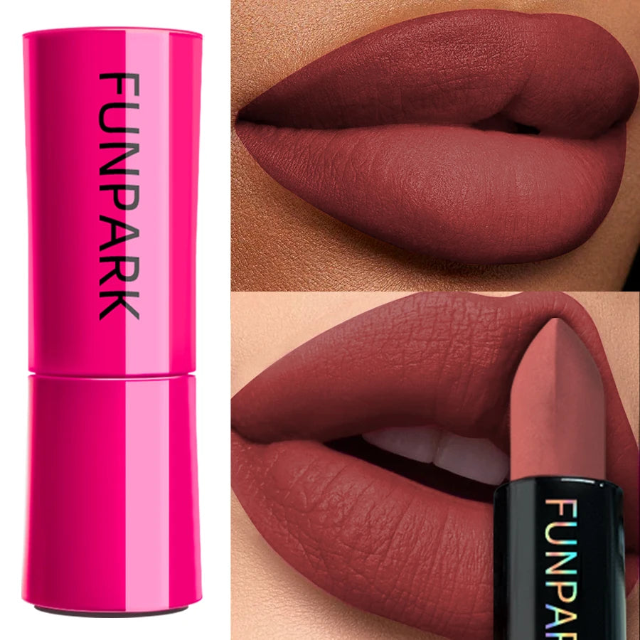 25-Color Matte Lipstick Waterproof Long Lasting Velvet Finish Lip Tint Smooth Matte Lip Color Smudge-proof Lip Liner Lip Makeup