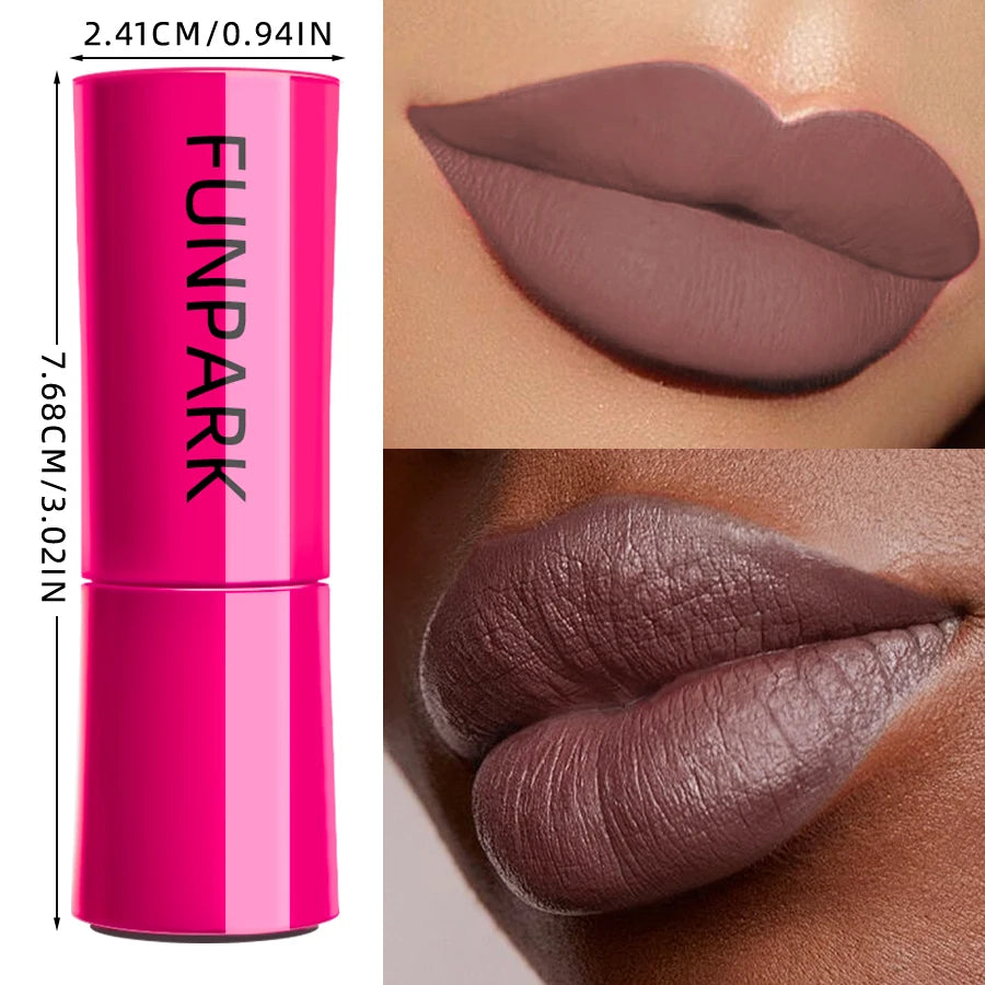 25-Color Matte Lipstick Waterproof Long Lasting Velvet Finish Lip Tint Smooth Matte Lip Color Smudge-proof Lip Liner Lip Makeup