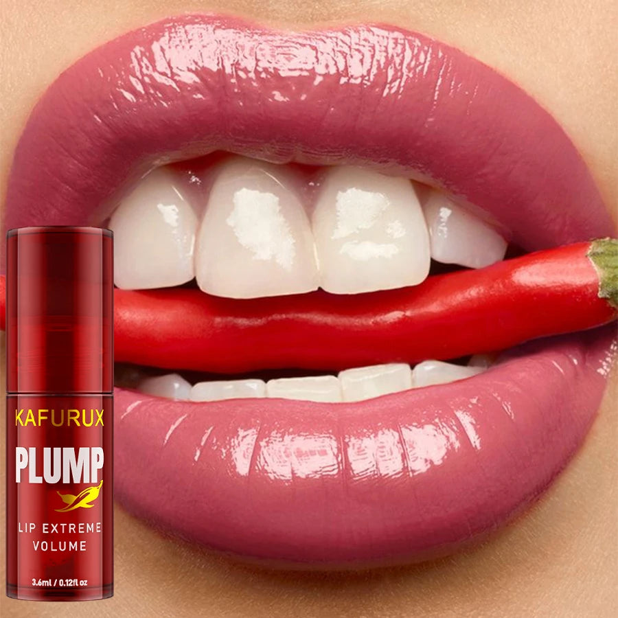 1PC Chili Pepper Lip Plumper Oil Long Lasting Moisturizing Lip Gloss Serum Instant Volumising Essence Oil Lip Makeup for Women