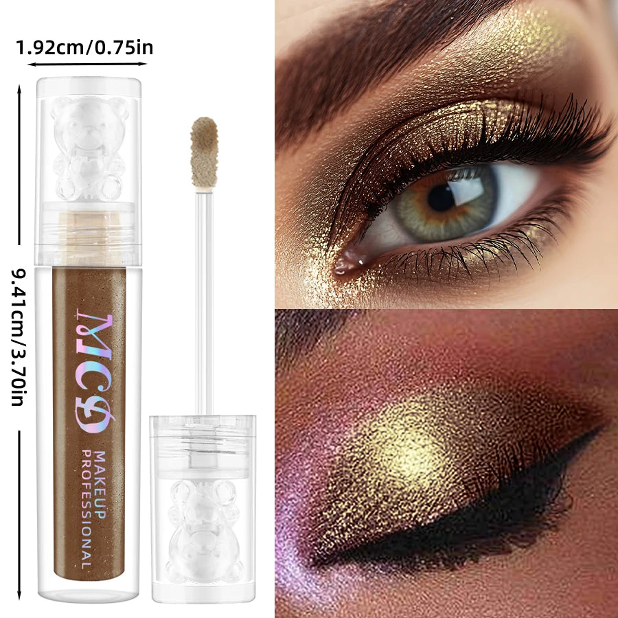 1pc Pearlescent Eyeshadow Pencil Stick Brown Eye Shadow Pen Makeup Glitter Shimmer 1pc Eye Pen Cosmetics Waterproof without Smu