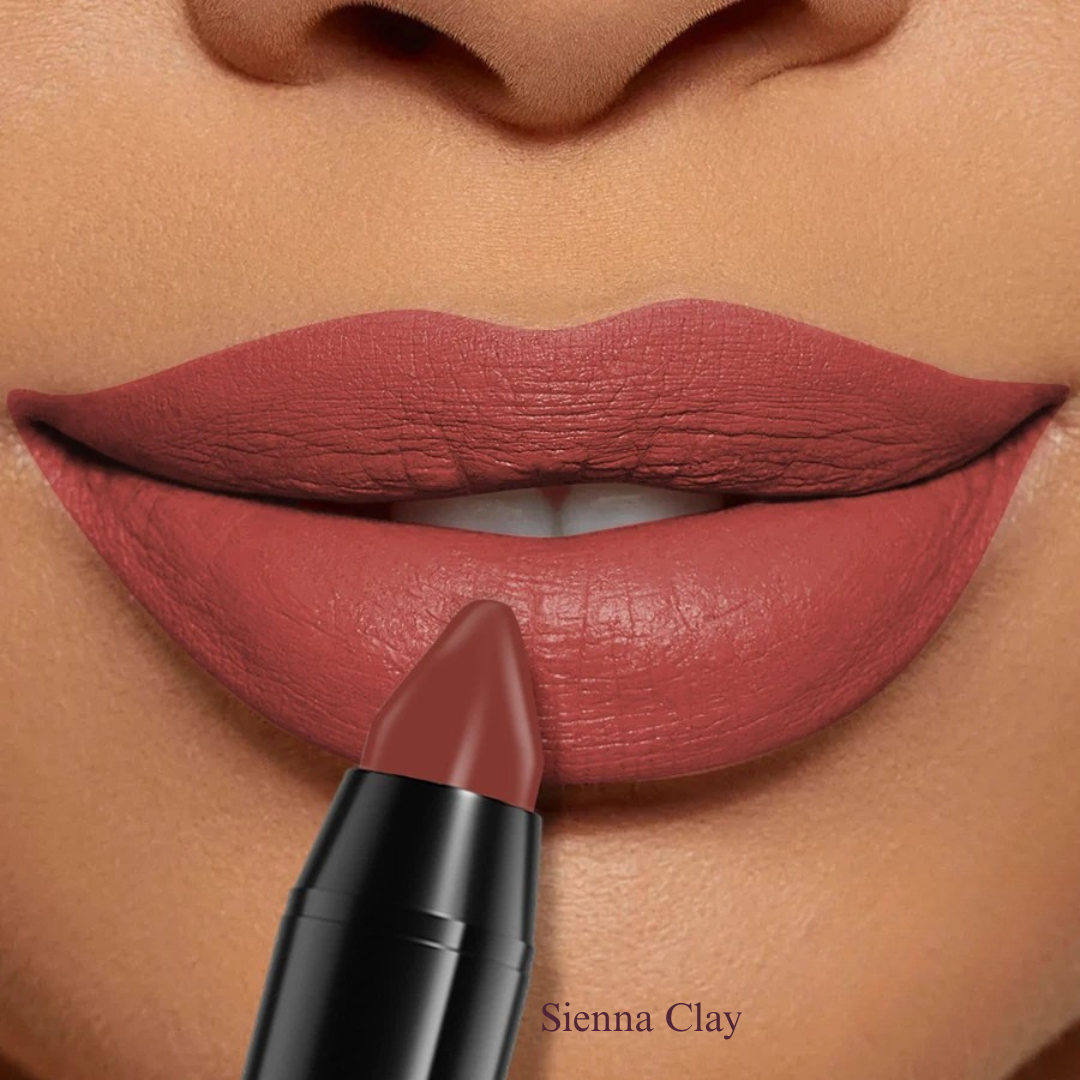 KAFURUX Velvet Matte Lipstick Pencil – Waterproof Long-Lasting Lip Tint in 15 Red Pink & Brown Shades (1 pc) - KAFURUX