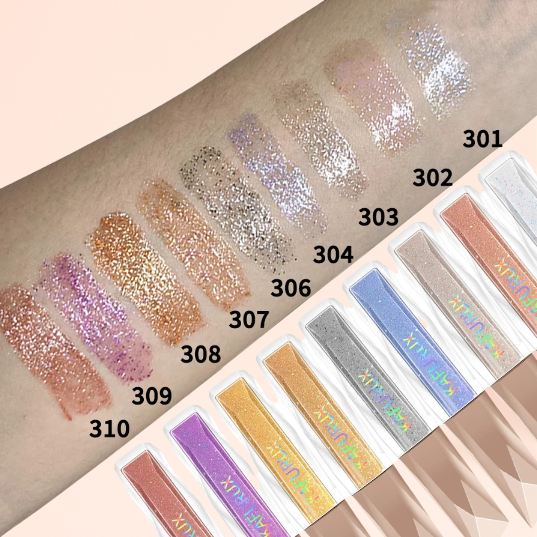 KAFURUX Sweet Sparkling Mirror Lip Glaze – Transparent Water-Gloss Shimmer Lip Tint in 10 Color Variants (1 pc)