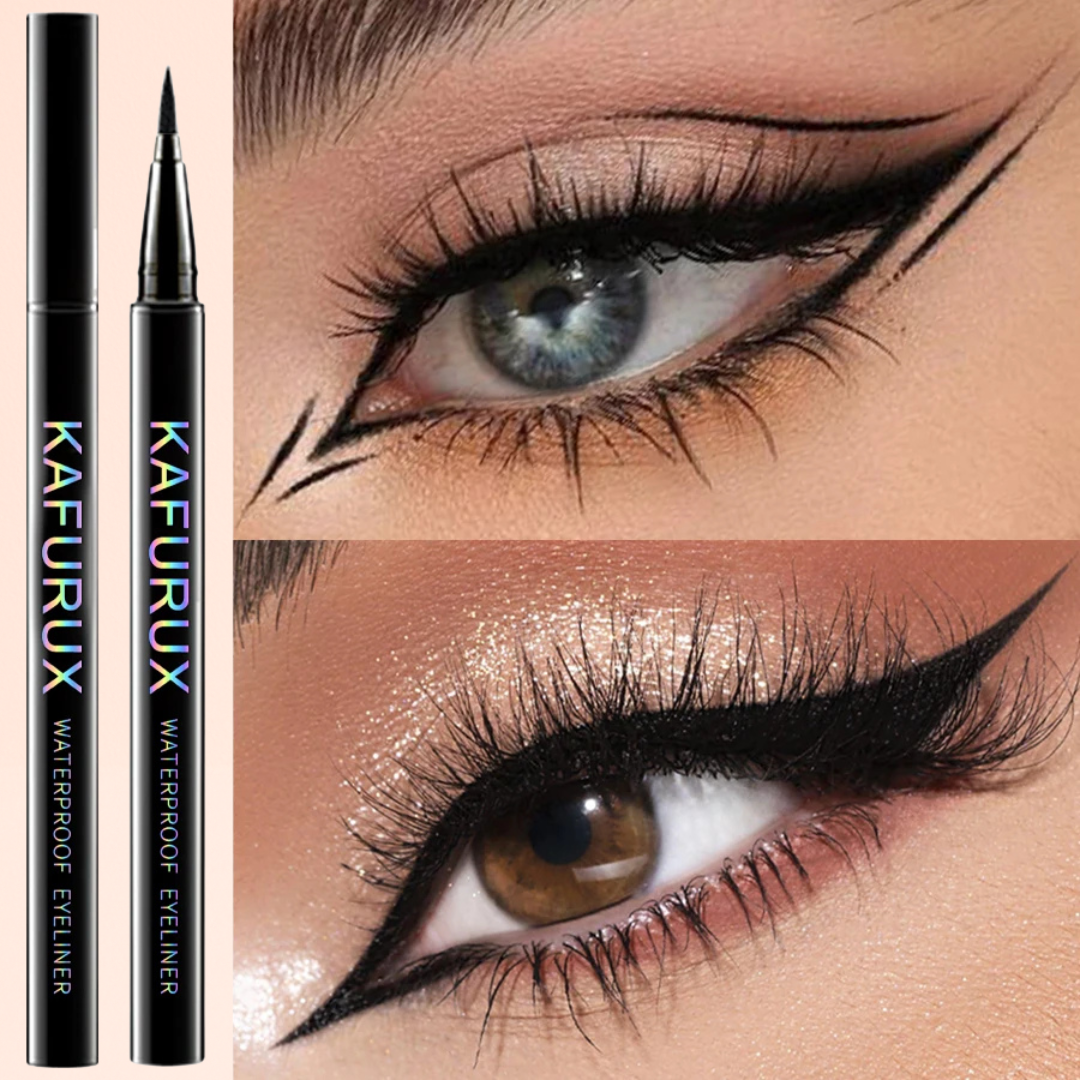 KAFURUX 1pc Quick-Dry Black Matte Eyeliner Pencil – Waterproof Long-Lasting Anti‑Smudge Eyeshadow Pen